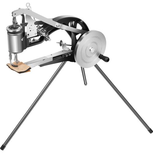 Schuster Nähmaschine für Leder - Handgeführte manuelle Haushaltsmaschine - Lockstich - Schwerlast für Schuhe, Taschen, Zelte - Verstellbare Stichlänge 6 mm, 360° drehbarer Arm - Schwarz