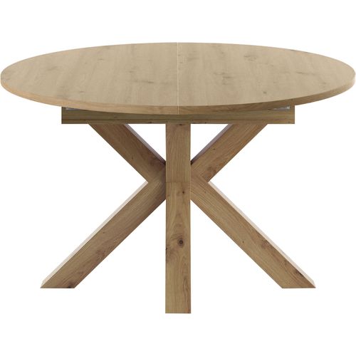 Esstisch "New Atlanta", asteiche, asteiche, asteiche, asteiche, H:81cm, SET ONE BY MUSTERRING, Tische, Esstisch, mit runder Platte, ausziehbar, Stern-Fuß, Maße Ø130cm (170x130cm)