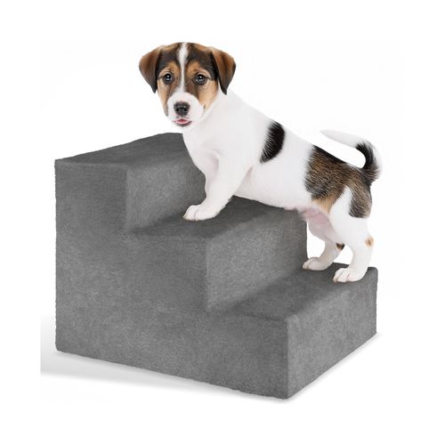 tectake® Haustiertreppe, für Hunde und Katzen, Belastbarkeit 50 kg, pflegeleicht, 37 x 45 x 34,5 cm