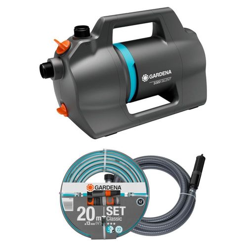 Gardena Gartenpumpe-Set Silent max. Fördermenge: 5.100 l/h 550 Watt