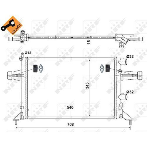 NRF Kühler, Motorkühlung 507529 für Opel