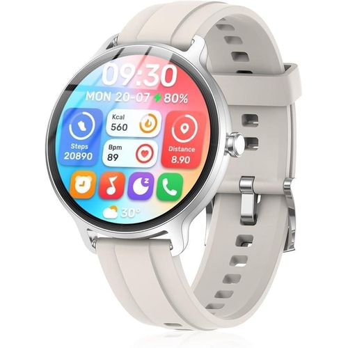 Smartwatch Damen Herren 1.27"mit Bluetooth Anrufe, WhatsApp/App-Benachrichtigungen, Herzfrequenz, Schlafmonitor, 120+ Sportmodi, IP68 Wasserdicht