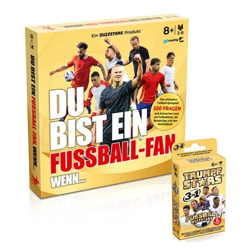 Gomazing Fußball Spiele Set Quizspiel und Trumpfstars Kartenspiel
