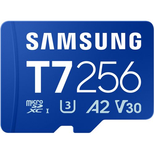 SAMSUNG Speicherkarte "T7", blau, 256 GB, Speicherkarten, Speicherkarte