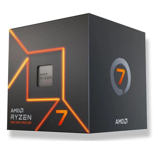 AMD Ryzen 7 7700 Prozessor, 8 Kerne, 3,8 GHz Basis-Taktfrequenz, 5,3 GHz Turbo-Taktfrequenz, integrierte Grafik, Box