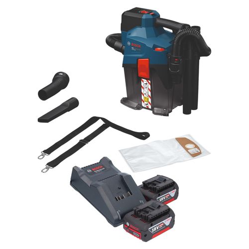 Bosch GAS 18V-6L S Akku Staubsauger 18 V 6 l Staubklasse L + 2x Akku 4,0 Ah + Ladegerät