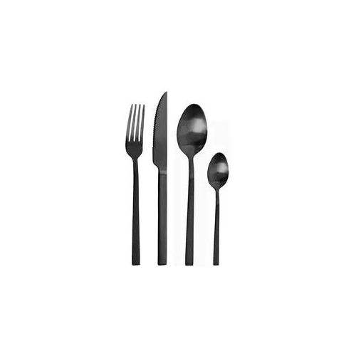 Besteck-Set PINTINOX "DUKE", schwarz, 24 Stk., Edelstahl 18/0, Essbesteck-Sets, in moderner und zeitloser Formgebung