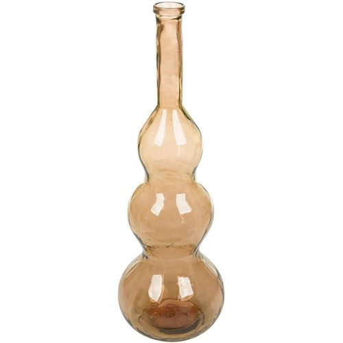 Bodenvase GILDE "Bodenvase bauchig "Balleros" braun", braun, B:33cm H:100cm T:33cm Ø:33cm, Glas, Vasen