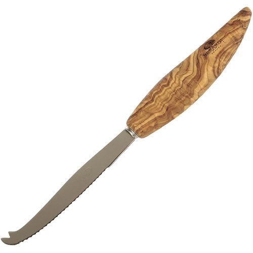 Käsemesser BERARD FRANCE 1892, beige (natur), Edelstahl, Kochmesser, Unikat, gezackte Klinge