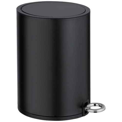 Kosmetikeimer WENKO "Monza", schwarz, B:18,5cm H:25,5cm T:24,5cm, Stahl, Mülleimer, Kosmetikeimer, 3 Liter