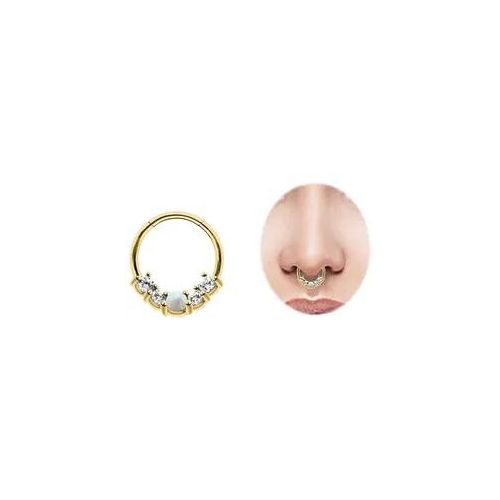 Nasenpiercing ADELIA ́S "Piercing - Nasenpiercing Opal Opal", gold, Piercings, Damen, mit Opal, Ø 8 mm, Opal
