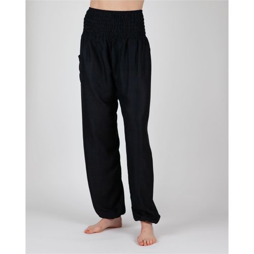 Haremshose PAIGH, Damen, Gr. M, EURO-Größen, schwarz, 100% Viskose, unifarben, lang, Hosen Haremshose, mit breitem, elastischem Hüftbund