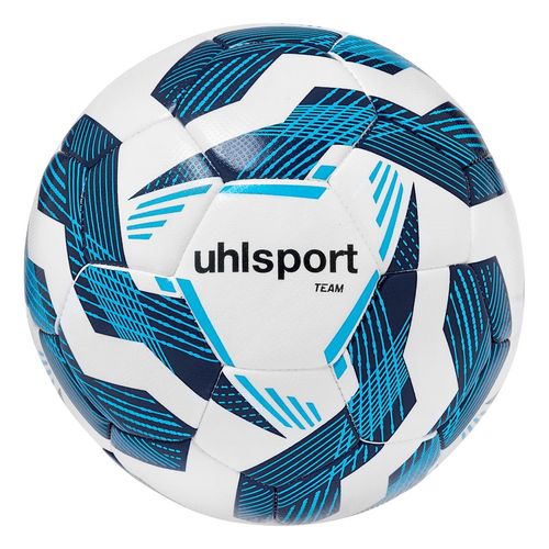Fußball UHLSPORT "Fußball Team Kids" Gr. 3, weiß (weiß, marine, eisblau), Bälle, Jungen, 3