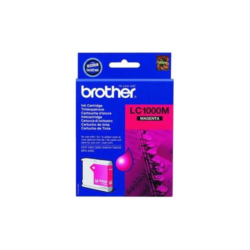 Brother LC1000M Tintenstrahl Tintenpatrone - Magenta - Original - 1 Pack - Tintenstrahl - 1er Pack