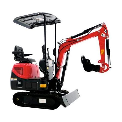 Minibagger PowerPac MB940-D (Diesel), inkl. Rechen, Schaufel, Grabenschaufel und Schnellwechsler, fertig montiert und be