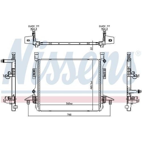 NISSENS 606780 Kühler Wasserkühler Motorkühler für VW ID.3 (E11) ID.4 (E21) ID.5 (E39) für CUPRA Born Schrägheck für SKODA Enyaq IV SUV