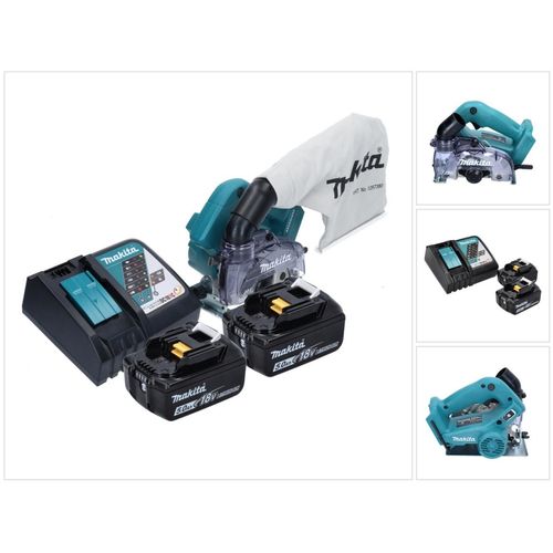 Makita DCC 500 RT Akku Diamantschneider 18 V 125 mm Brushless + 2x Akku 5,0 Ah + Ladegerät