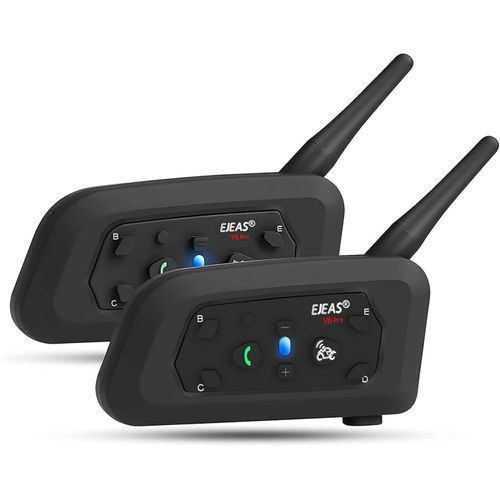 EJEAS V6 BT Motorradhelm Bluetooth 3.0 Intercom Headset 1200m 2 Personen Voll Duplex Wireless Motorrad -Interphones -Interphones Anschließen 6 Fahrer
