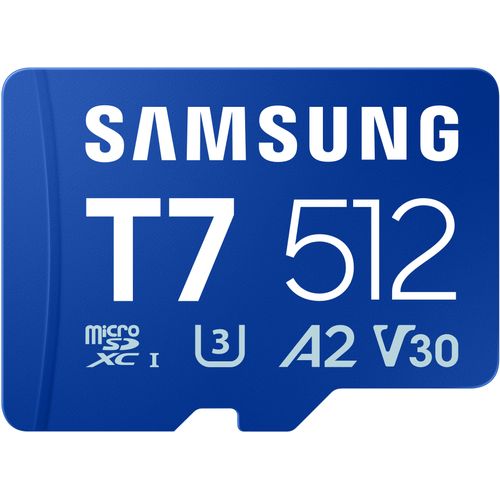 SAMSUNG Speicherkarte "T7", blau, 512 GB, Speicherkarten, Speicherkarte