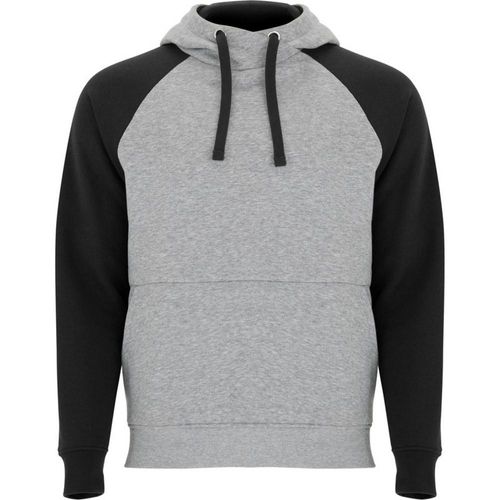 Roly Badet tweekleurige uniseks volwassen hoodie (Heide Grijs/Zwart)