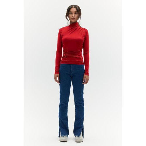 BENU Rote drapierte Bluse