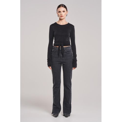 BENU Cupro-Bluse mit Bindeband