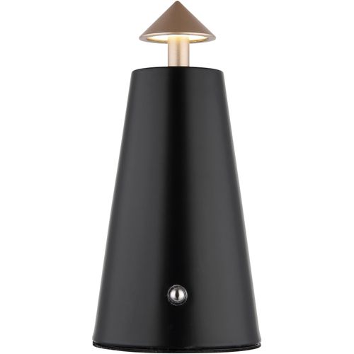 GLOBO LIGHTING Tischleuchte "LIVA", schwarz matt, 1, Ø 9cm H: 19cm, 1 Stk., Leuchten, Tischleuchte mit Touchdimmer, USB-C, Akku LED, Tischleuchte
