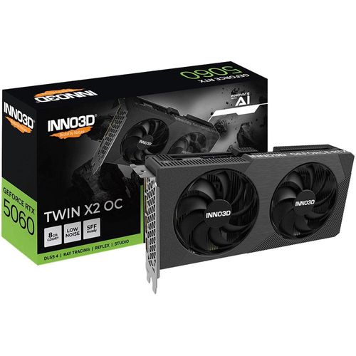 INNO3D Grafikkarte "GeForce RTX 5060 TWIN X2 OC V2", schwarz, Grafikkarten