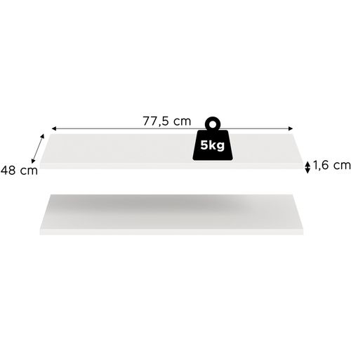 Einlegeboden HOME AFFAIRE "2er Set, Breite 78 cm", weiß, B:78cm H:1,6cm T:48cm, Holzwerkstoff, Einlegeböden, Einlegeboden, Skarde, Einlegeboden 2er Set, 78 cm