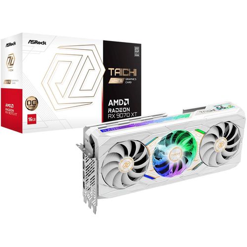 ASROCK Grafikkarte "Radeon RX 9070 XT Taichi 16GB OC", weiß ('weiß), Grafikkarten