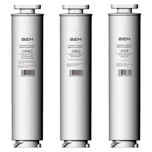 BEM LINA und IDA 3er-SET Ersatzfilter (RO, PAC und CF) für BEM Lina und Ida Wasserfilter