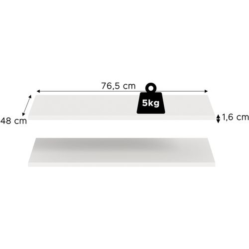 Einlegeboden HOME AFFAIRE "2er Set, Breite 77 cm", weiß, B:77cm H:1,6cm T:48cm, Holzwerkstoff, Einlegeböden, Einlegeboden, Skarde, Einlegeboden 2er Set, 77 cm