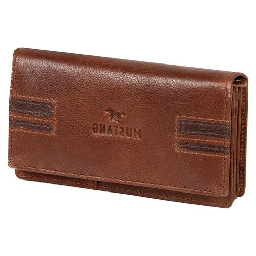 Asti Leather Wallet Side Opening Brown