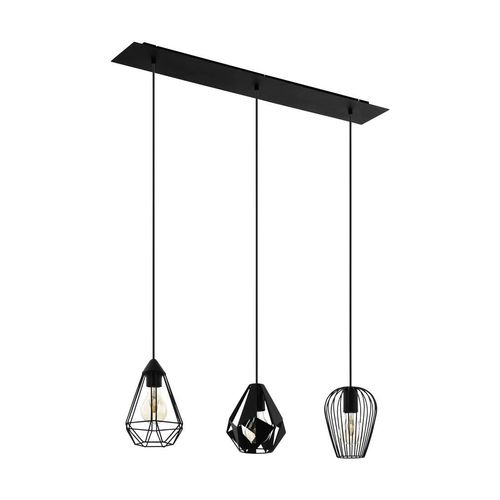 EGLO Distaff, 3 Glühbirne(n), E27, IP20, Schwarz
