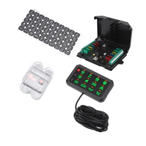 12-Gang-Schalttafel, RGB-Schalttafel, Auto-Schalttafel, Marine-Schalttafel, Stromkreis-Steuerungsbox, Stromkreis-Steuerungsrelais-System
