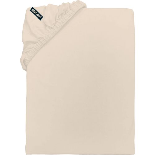 Spannbettlaken CAMP DAVID "CAMP DAVID", beige, L:200cm, Baumwoll-Jersey, Obermaterial: 100% Baumwolle, Bettlaken, Spannbettlaken, gewebtes Label