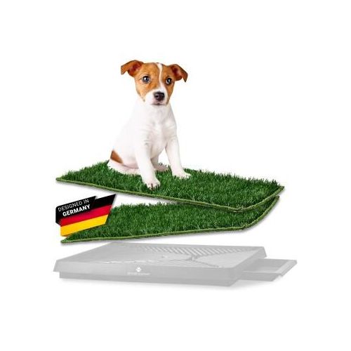 PfotenWunder® 3x PfotenWunder Ersatzrasen für Hundeklo, Hundetoilette für kleine & große Hunde, 100% Festes Gras, Welpentoilette drinnen Welpenklo zuhause Gras Hundetoiletten Balkon Indoor WC Klo