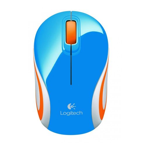 Logitech M187 - Maus - optisch - kabellos - 2.4 GHz - kabelloser Empfänger (USB) - Blau