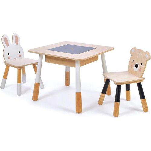Tender Leaf Holztisch und Stühle Wald - Kinderspielzimmer Set bunt