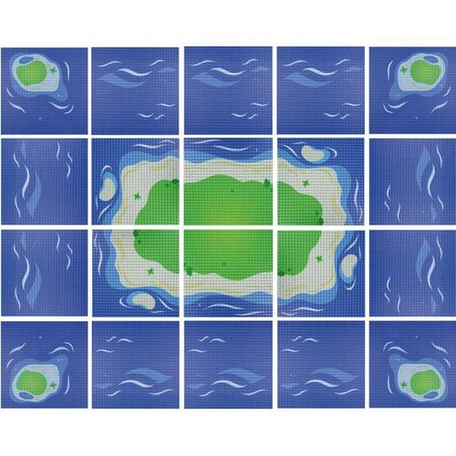 Eduplay Bausteine Bauplatten 32x32 Noppen 20 Stück Insel