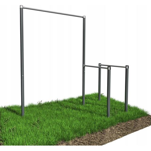 Stationäres Turngerät für Garten Klimmzugstange + DIP-Station Pull Up Bar Dip Griffe