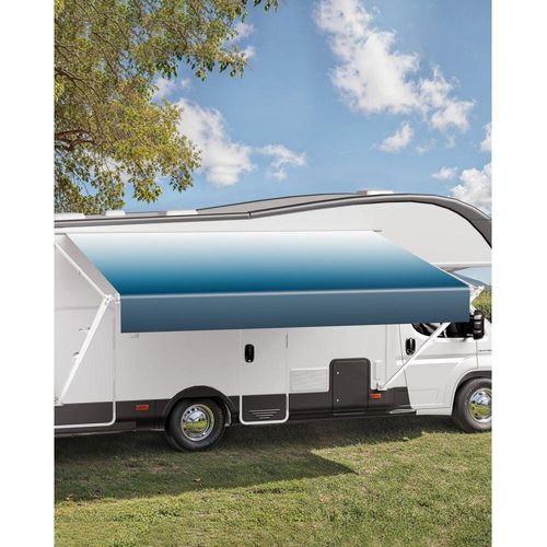 RV Markise 610cm - Manuelle Außenmarkise für Wohnmobile - Wasserdichtes und Einziehbares Sonnendach