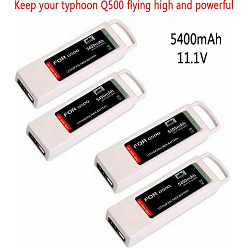 4er Pack 5400mAh Upgrade Batterie für Yuneec Q500 Batterie / Q500 + Lipo Akku Drone Backup Batterie