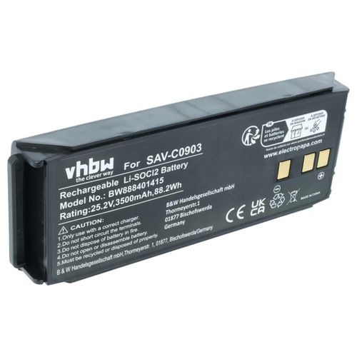 vhbw Batterie Ersatz für Saver One SAV-C0903 für Medizintechnik (3500 mAh, 25,2 V, Li-SOCl2)