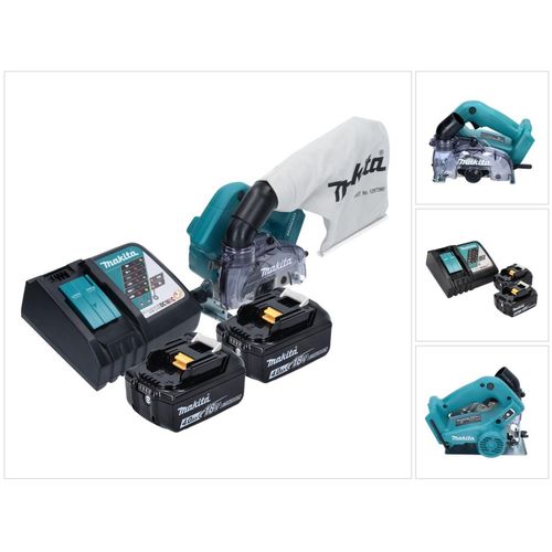 Makita DCC 500 RM Akku Diamantschneider 18 V 125 mm Brushless + 2x Akku 4,0 Ah + Ladegerät