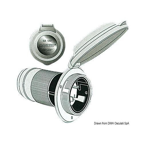 Marinco 3-poliger bipolars Monophase Steckdose - Osculati 14.634.30