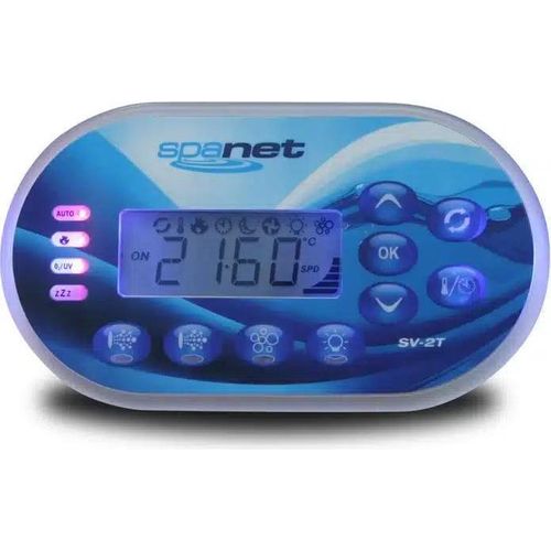 Whirlpool-Bedienfeld SV2 mit 2,75-Zoll-LCD-Bildschirm, neun Tasten, 165x94x33,5 mm