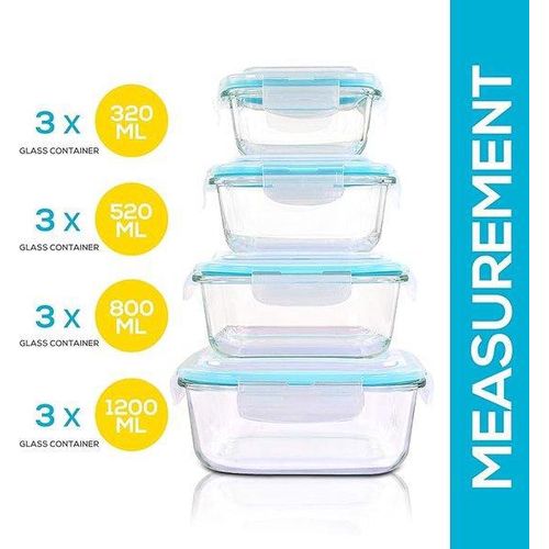 Gläserne Lebensmittelbehälter - Set aus Glas Lebensmittelbehältern