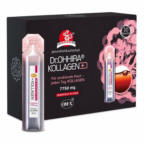Collagen+ Flüssiges Marine Collagen Typ 1, 2, 3 – Kollagen Trinkampullen mit Kollagen-Tripeptiden, Elastin & Hyaluronsäure – hochdosiert 7750 mg
