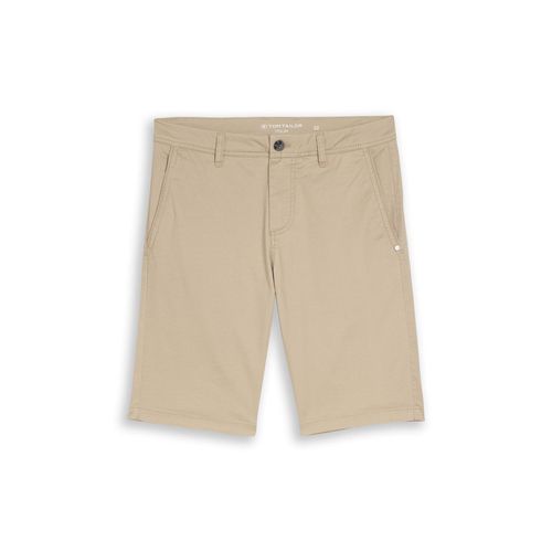 TOM TAILOR Herren TTSLIM Chino Shorts, beige, Uni, Gr. 34